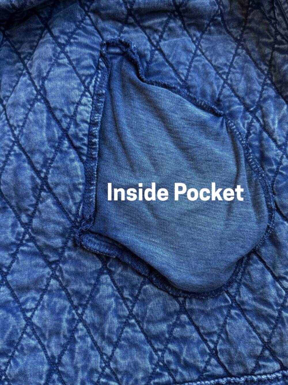 Lucky Brand XL Quilted Denim Jacket Open Front Shawl Collar Coat - Picture 8 of 17